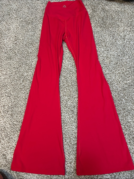 Sunzel Pants - Sunzel Red Flare Leggings - Athletic High-Waist Flare Leggings